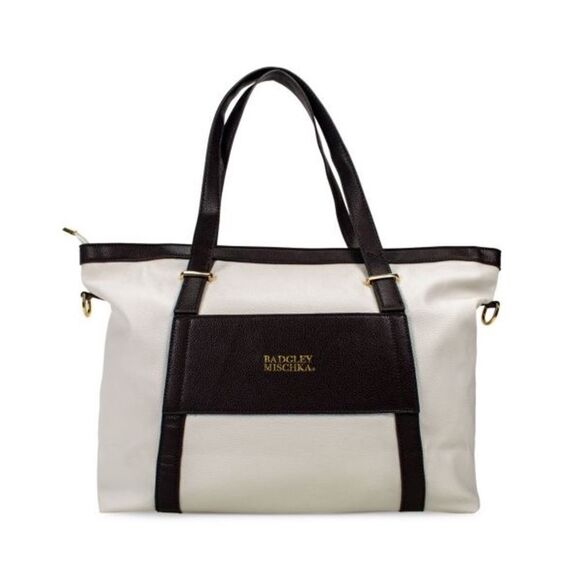 BADGLEY MISCHKA Anna vegan Leather Tote Weekender Travel Bag, purse - Picture 1 of 11